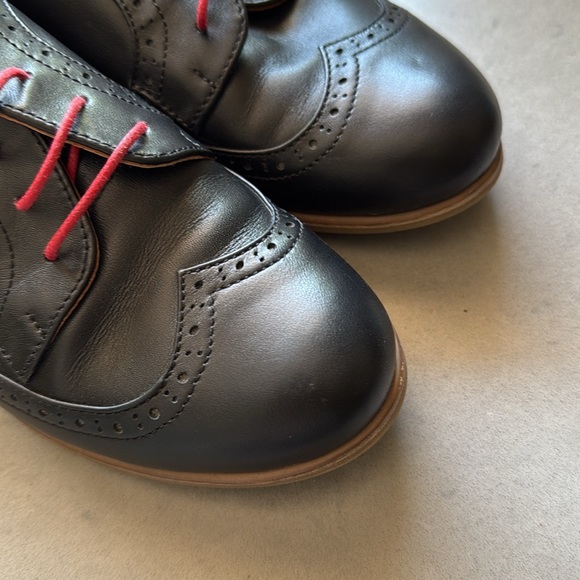 JULIA BO Women’s Black Leather Astoria - Derby Shoes - Size 6 (36) - Picture 12 of 13